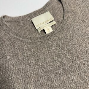 Cynthia Rowley 100% Cashmere Sweater Women's Size M Brown Pullover Crew Neck